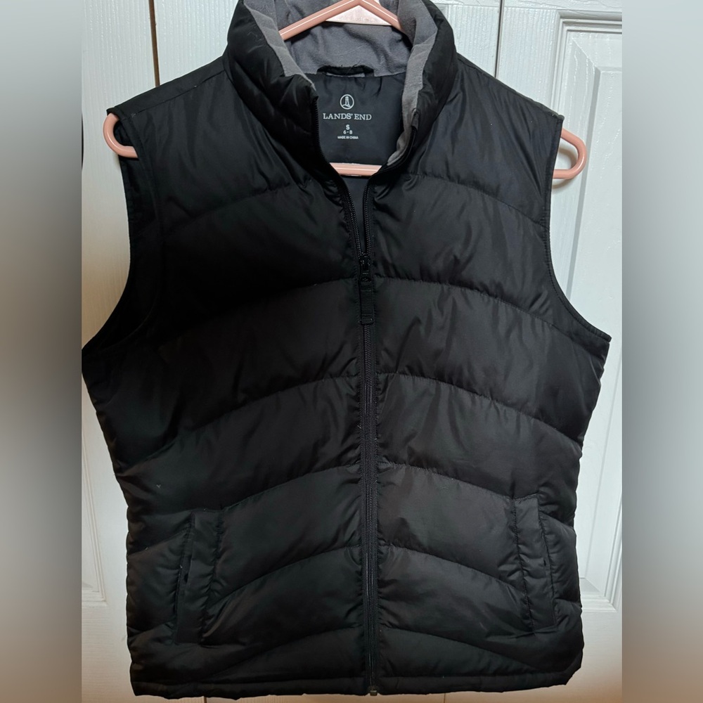 Land’s End down vest.